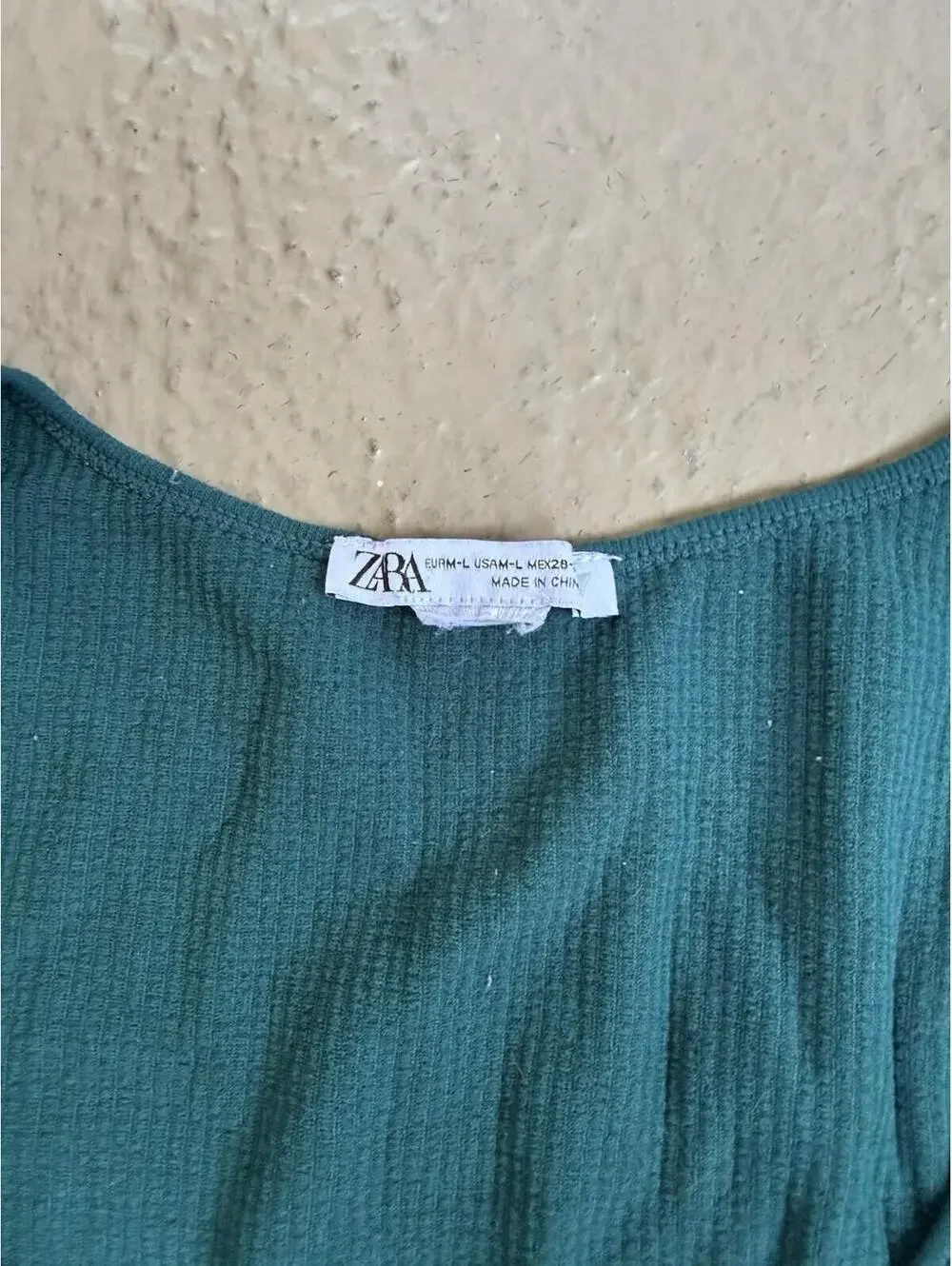 Zara Women's Black Fitted Ribbed Long Sleeve Top - Square Neck - Size Medium M
